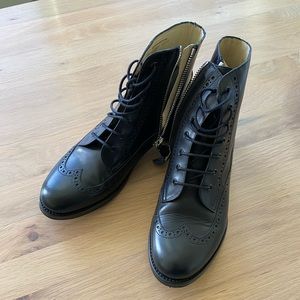 Angela Scott Mr. Harrison black leather zip boots